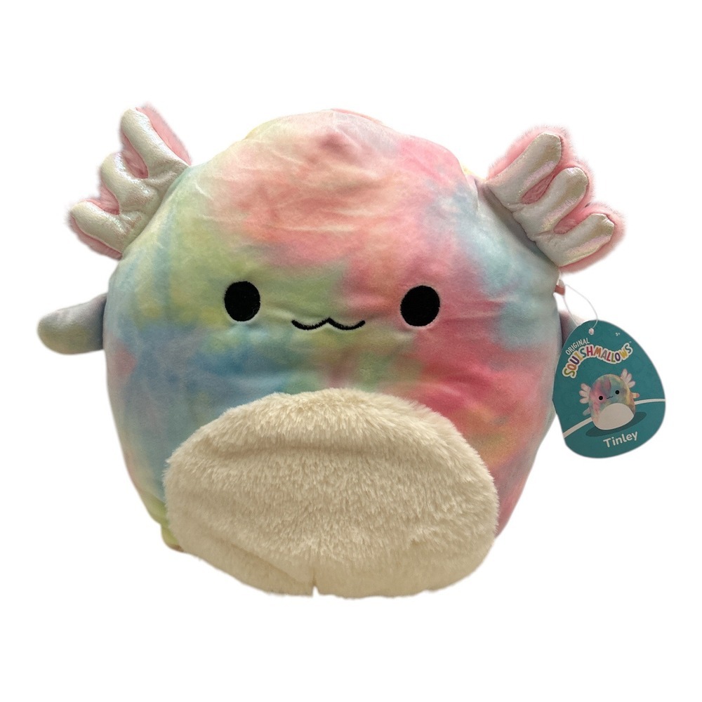 Squishmallow 12" Tinley Tiedye Stuffed Animal Axolotl Kellytoy Plush Exclusive